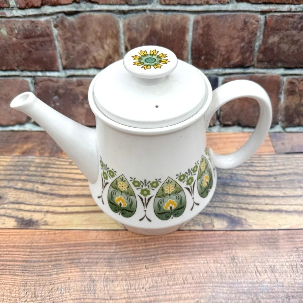 Noritake Progression China Palos Verde 9020 Japan Teapot Mid Century Modern MCM